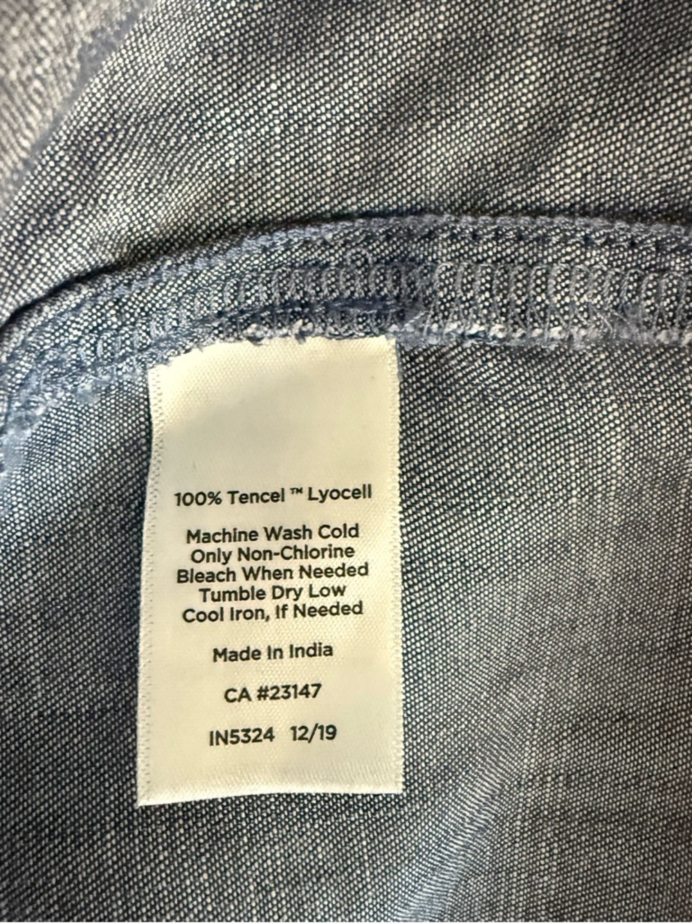 Talbots Tencel Chambray Maxi Dress Tiered Sleeveless Size 4 - Picture 6 of 7